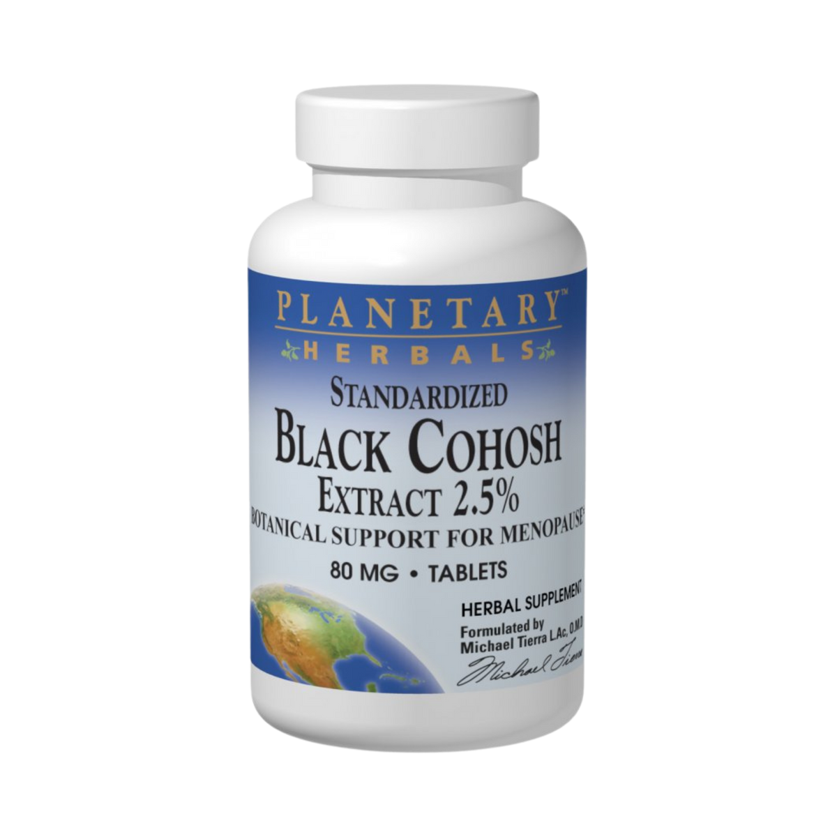 Planetary Herbals, Black Cohosh Extract 2.5% Standardized, 90 Tablets