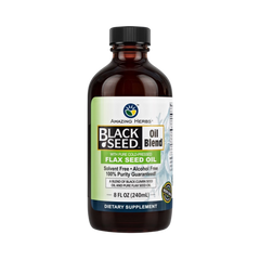 Amazing Herbs, Black Seed Oil Blend, With Pure Cold-Pressed Flax Seed Oil, 8 Fl Oz