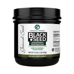 Amazing Herbs, Black Seed, Ground Premium Black Cumin Seed, 1 Lb