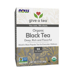 NOW Foods, Organic Black Tea, 24 Tea Bags, 1.7 Oz