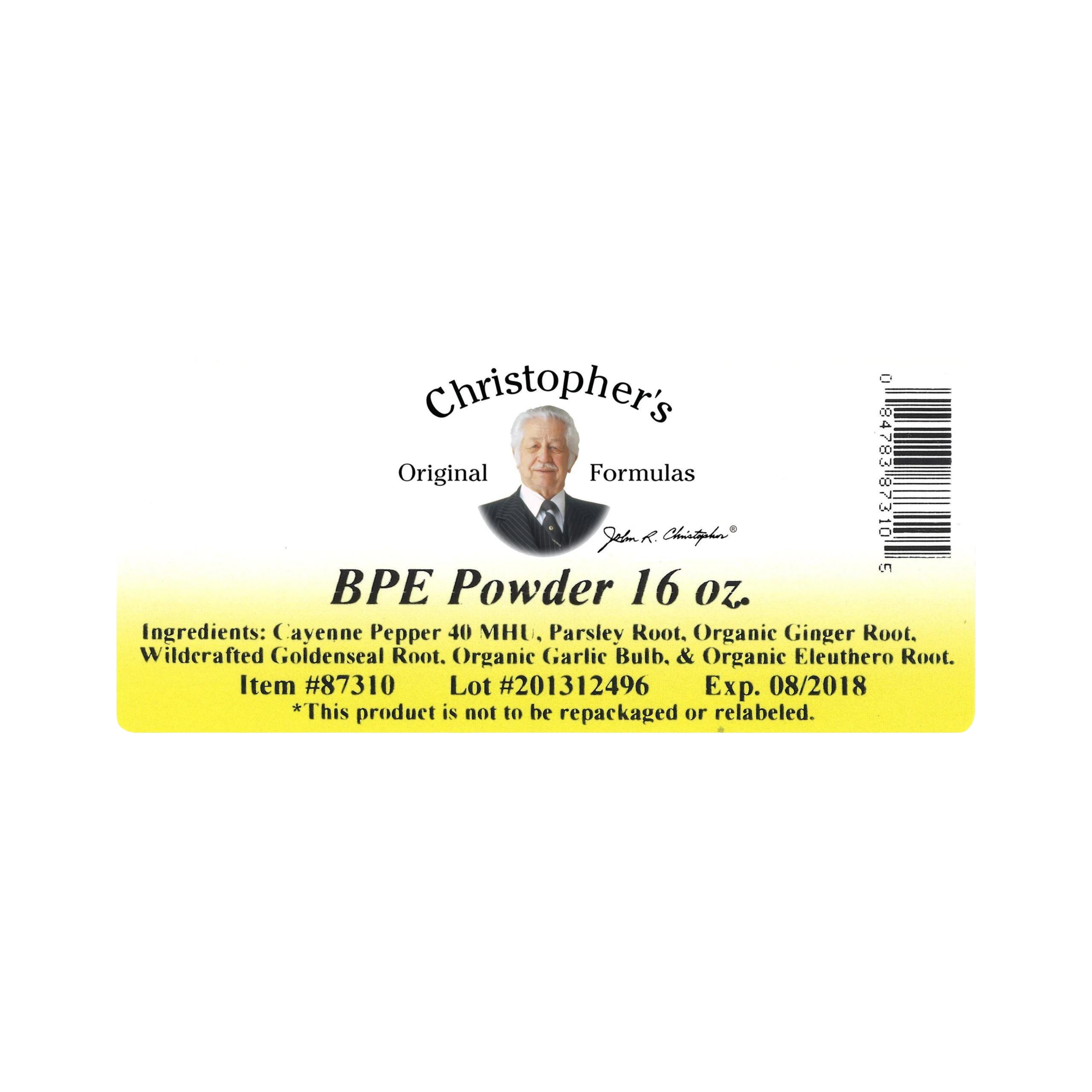 Christopher's Original Formulas, Blood Circ Formula (BPE) Bulk 1 Lb. Powder