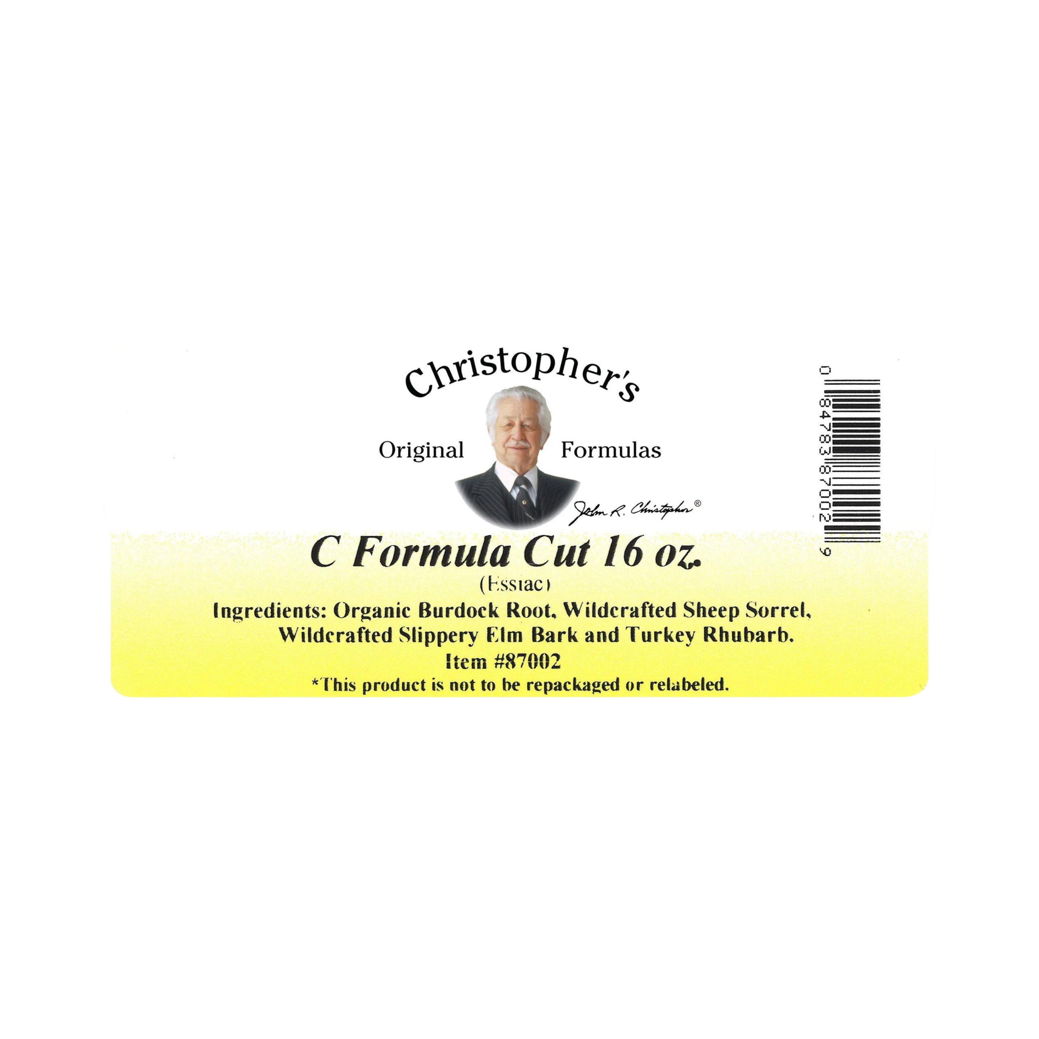 Christopher's Original Formulas, C Formula, Essiac Tea, Bulk 1 Lb Cut