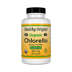 Healthy Origins, Chlorella Organic, 500 Mg, 180 Tablets