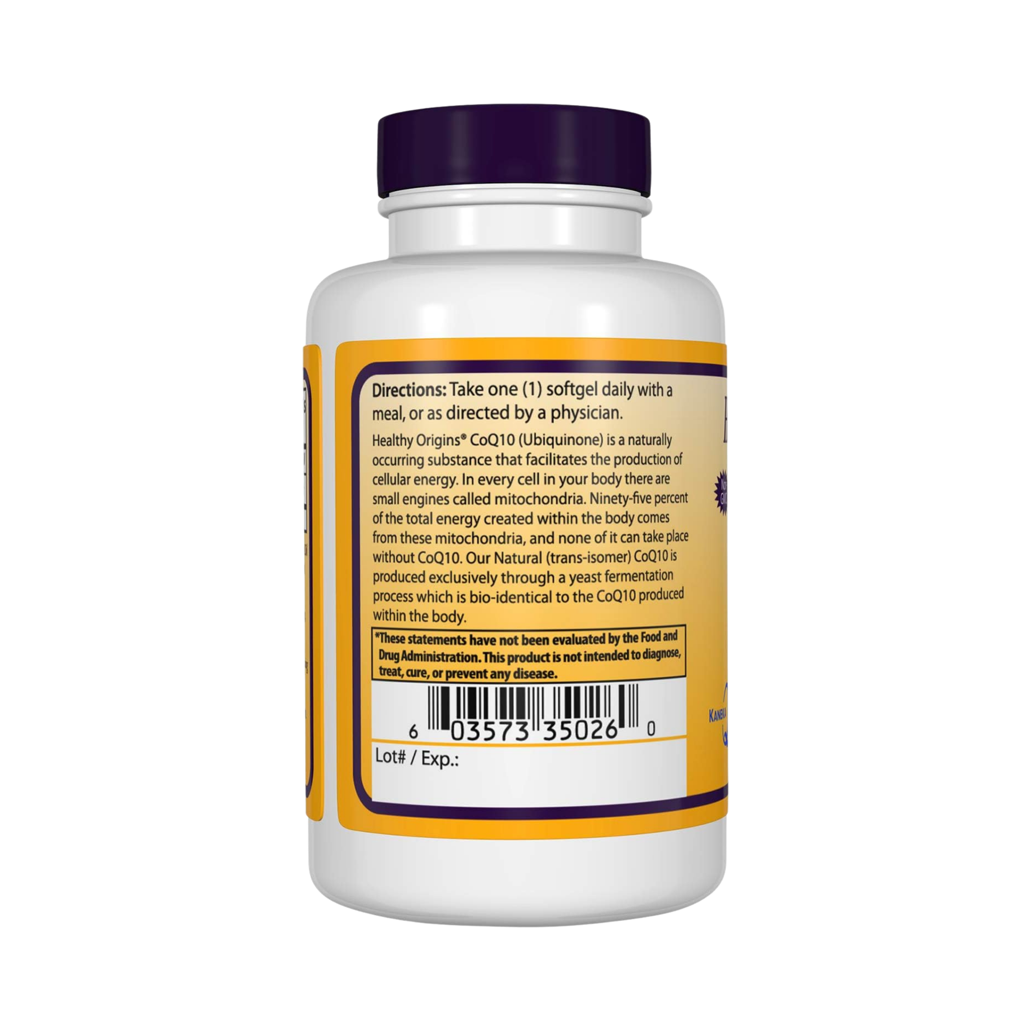 Healthy Origins, COQ10, Kaneka Q10, 400 Mg, 60 Softgels