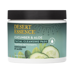 Desert Essence, Cucumber & Aloe Facial Cleansing Pads, 50 Pads