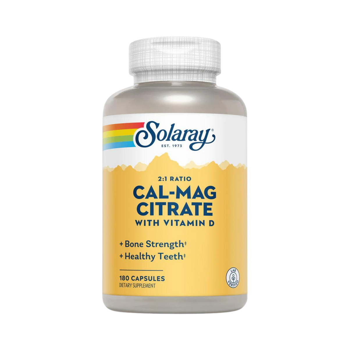 Solaray, Cal-Mag Citrate With Vitamin D-3, 2:1, 180 Capsules