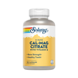 Solaray, Cal-Mag Citrate With Vitamin D-3, 2:1, 180 Capsules