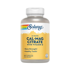 Solaray, Cal-Mag Citrate With Vitamin D-3, 2:1, 180 Capsules