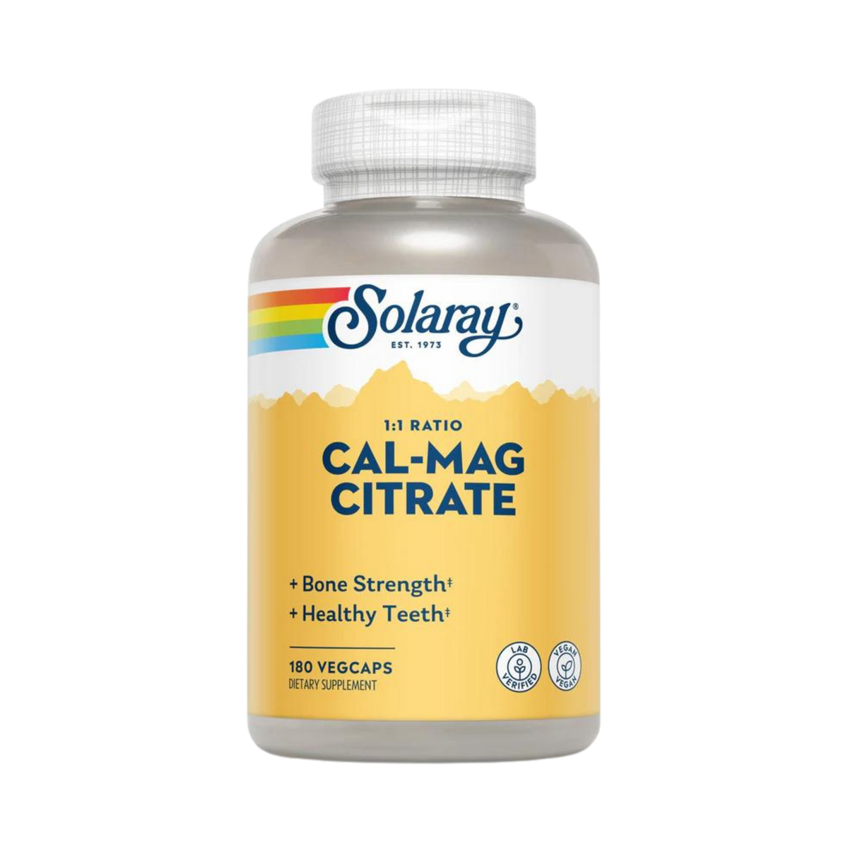 Solaray, Cal-Mag Citrate, 1:1 Ratio, 180 Capsules