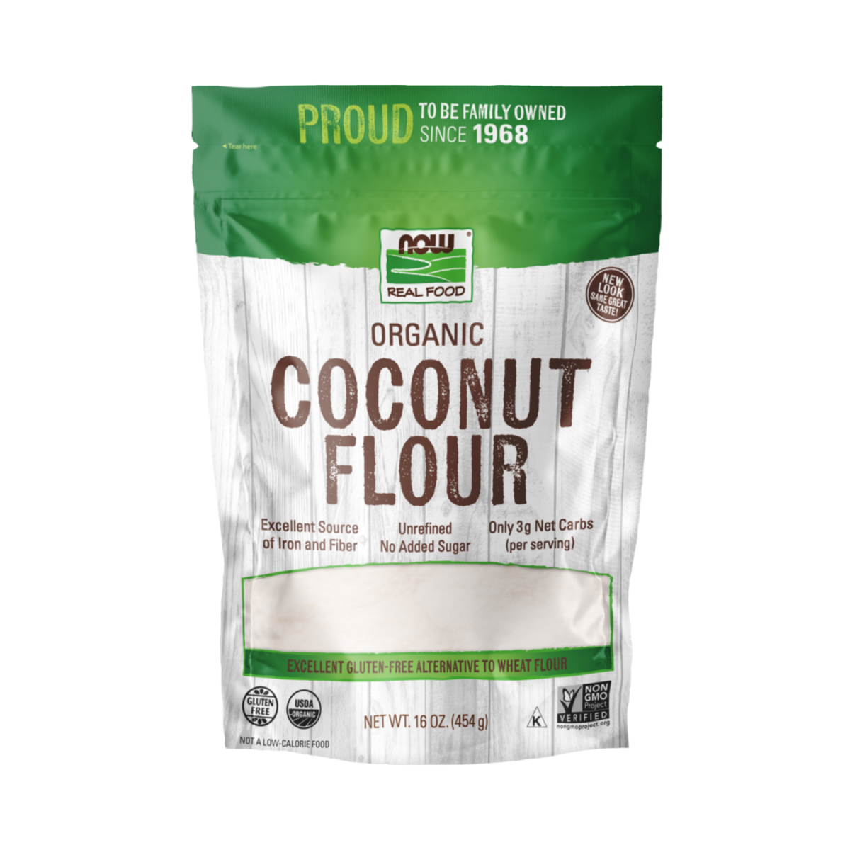 NOW Foods, Organic Coconut Flour, 16 Oz