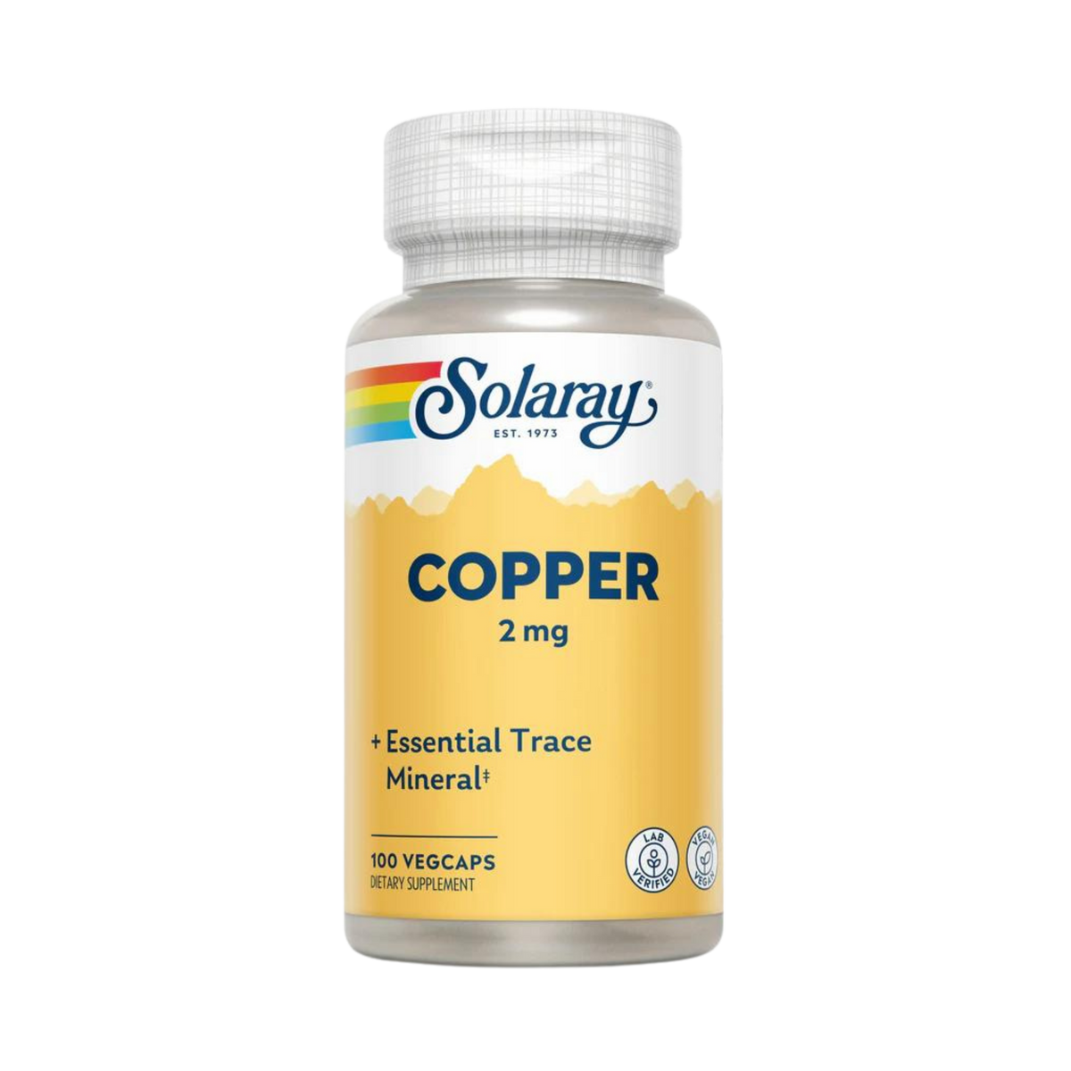 Solaray, Copper, 2 Mg, 100 Capsules