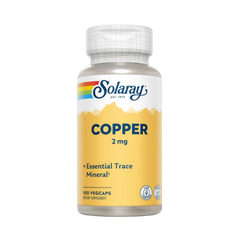 Solaray, Copper, 2 Mg, 100 Capsules