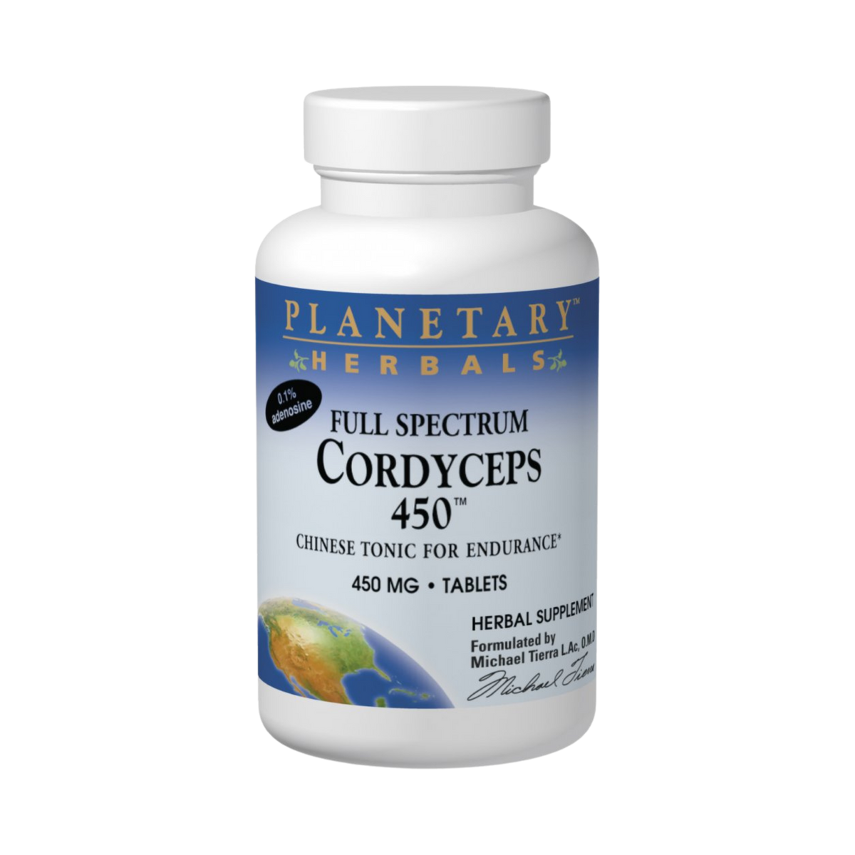 Planetary Herbals, Cordyceps 450, Full Spectrum, 60 Tablets