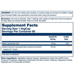 Solaray, CranActin, Cranberry Extract, 400 Mg, 60 Capsules