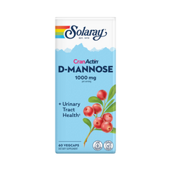 Solaray, D-Mannose With CranActin, 1000 Mg, 60 Capsules