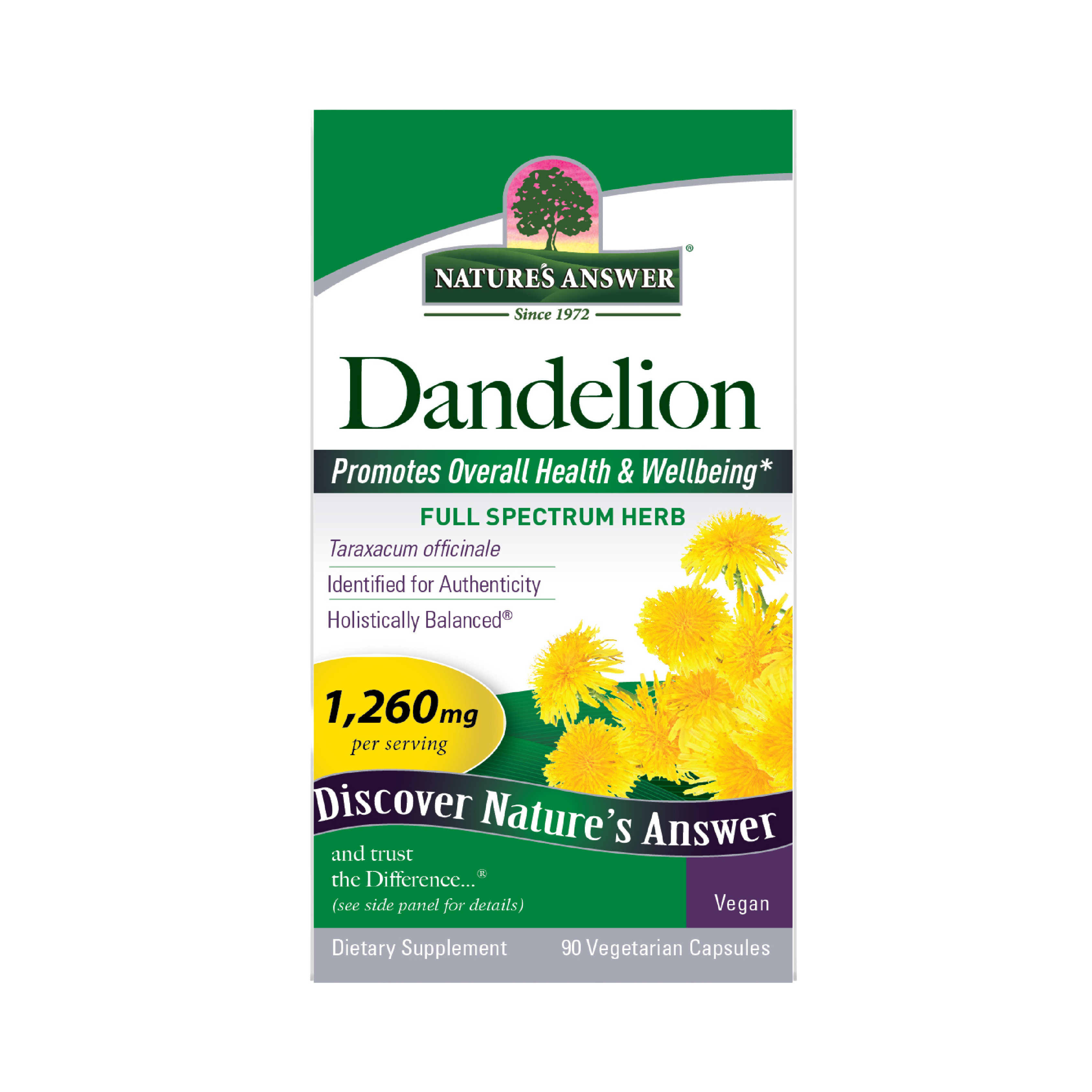 Nature’s Answer - Dandelion Root, 90 Capsules