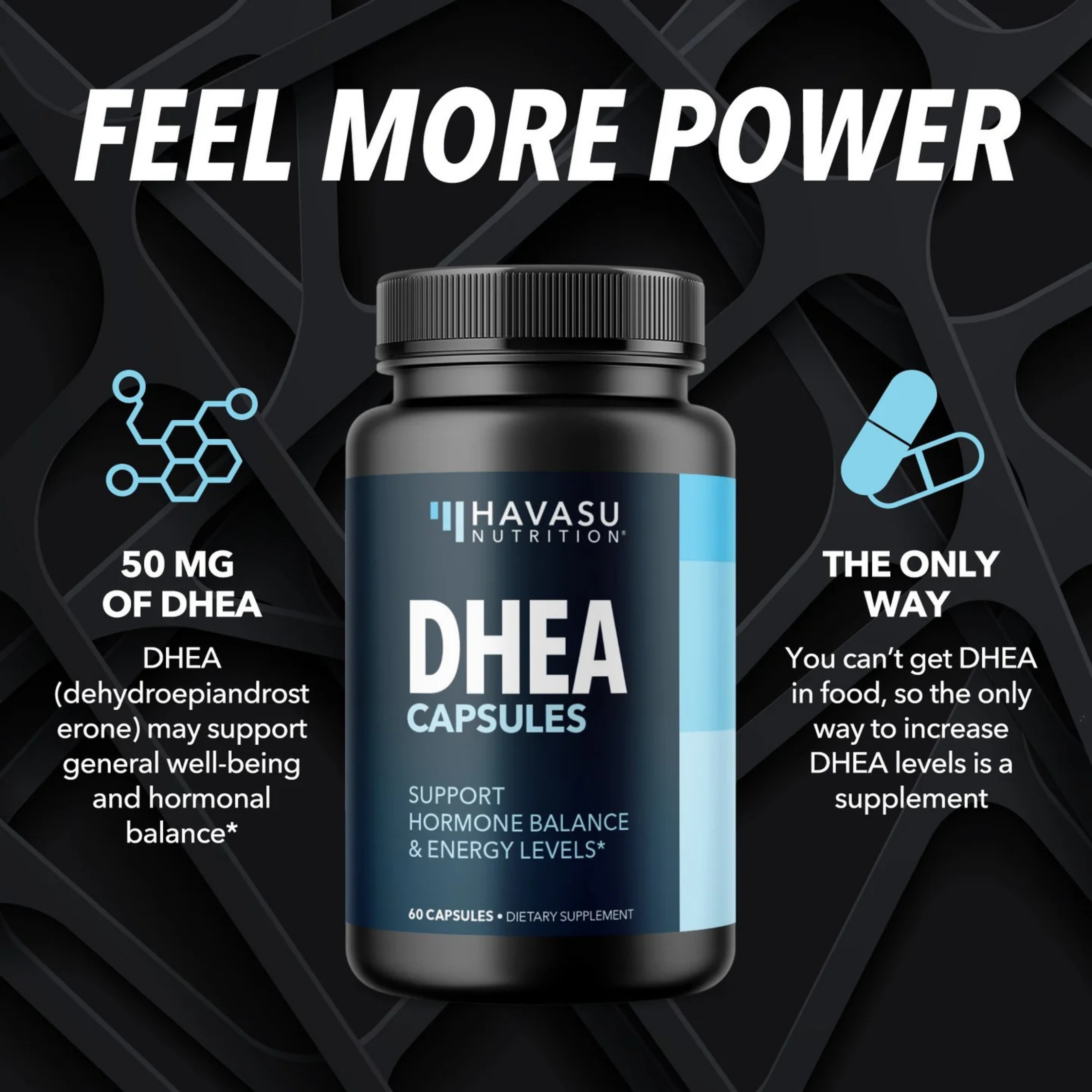 Havasu Nutrition, DHEA Capsules, 60 Capsules