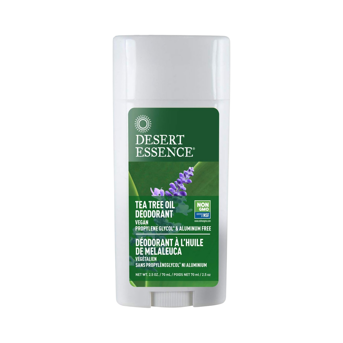 Desert Essence, Tea Tree Oil Lavender Deodorant, 2.5 Oz