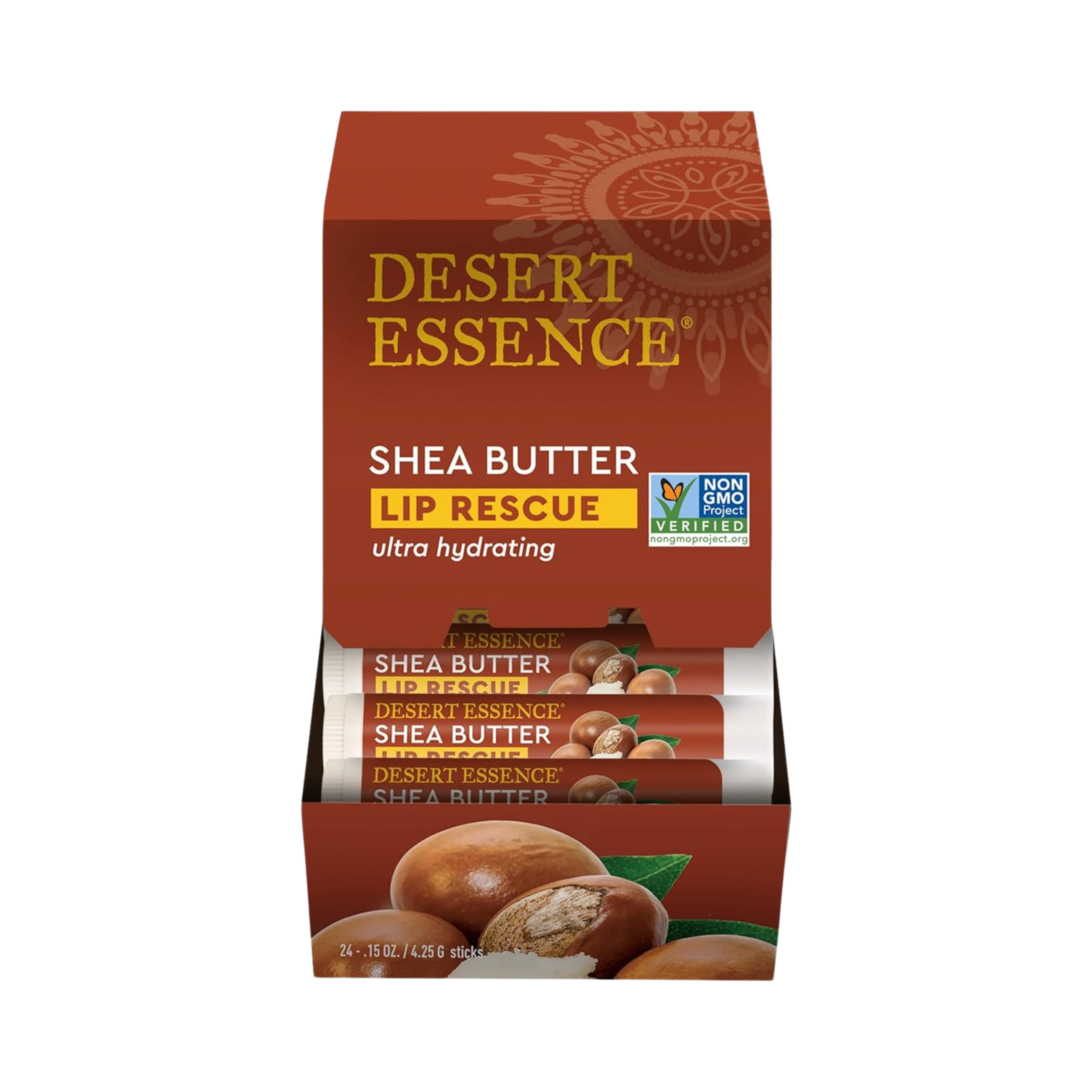 Desert Essence, Lip Rescue Ultra Hydrating, Shea Butter, 24 Pc