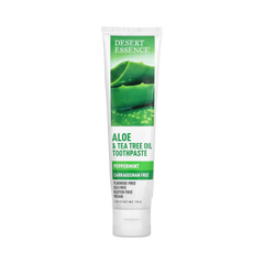 Desert Essence, Aloe & Tea Tree Oil Carrageenan Free Toothpaste, 6.25 Oz