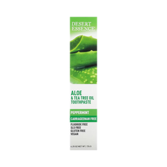 Desert Essence, Aloe & Tea Tree Oil Carrageenan Free Toothpaste, 6.25 Oz