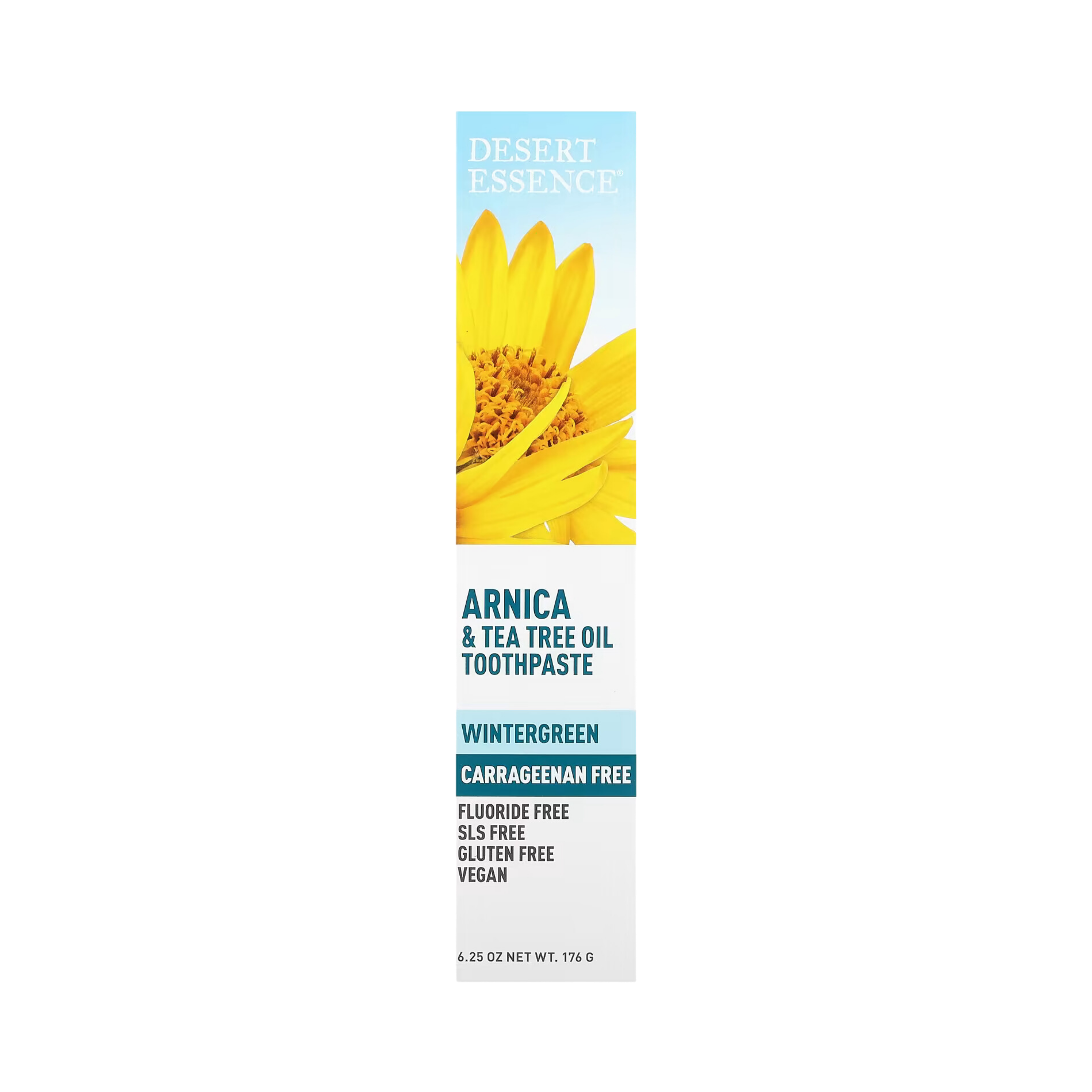 Desert Essence, Arnica & Tea Tree Oil Carrageenan Free Toothpaste, 6.25 Oz