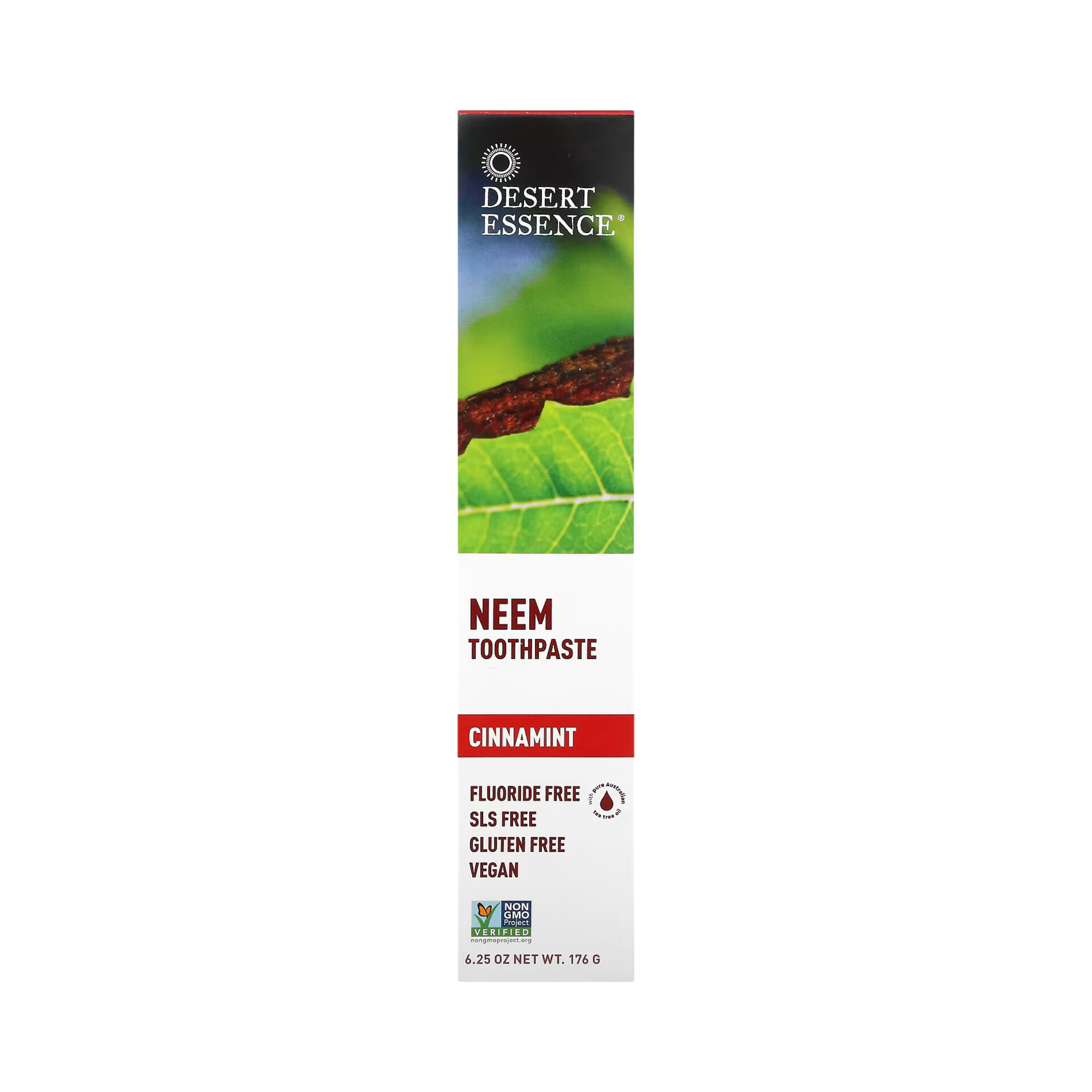 Desert Essence, Neem Toothpaste, Cinnamint, 6.25 Oz