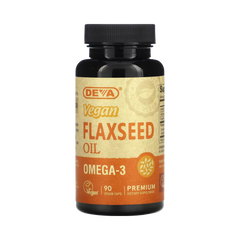 Deva, Premium Vegan Flaxseed Oil, 90 Vegan Caps