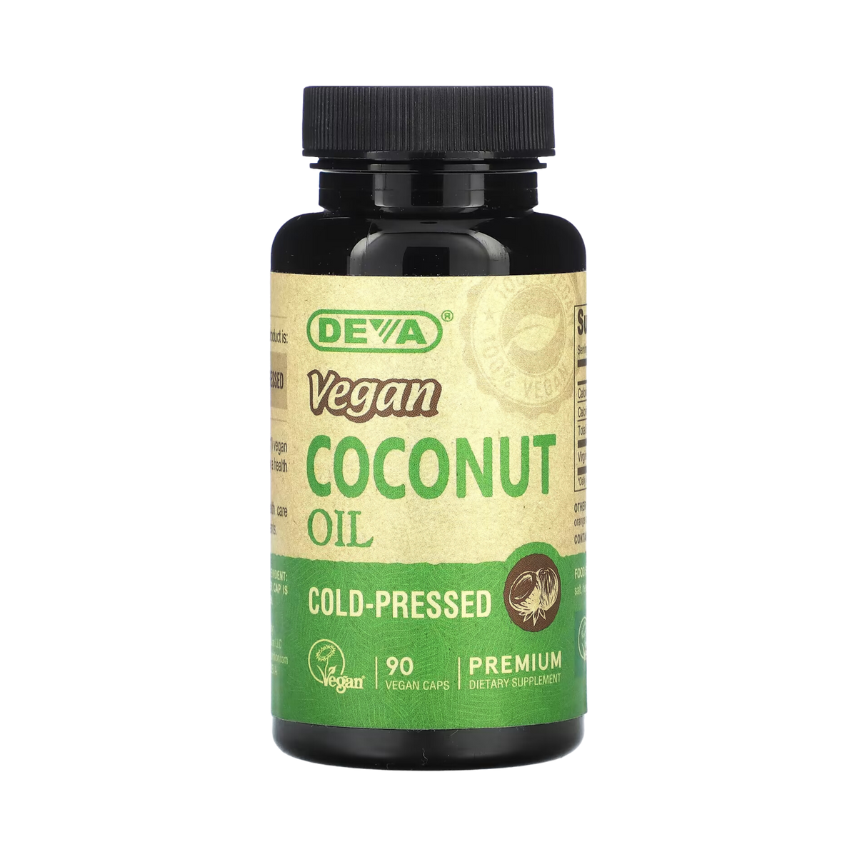 Deva, Vegan Coconut Oil, 90 Vegan Caps