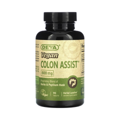 Deva, Vegan Colon Assist, 600 Mg, 90 Tablets