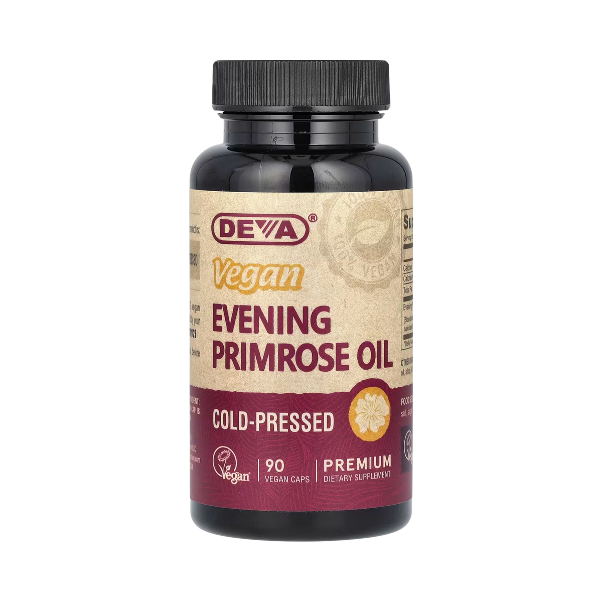 Deva, Vegan Evening Primrose Oil, 90 Vegan Caps