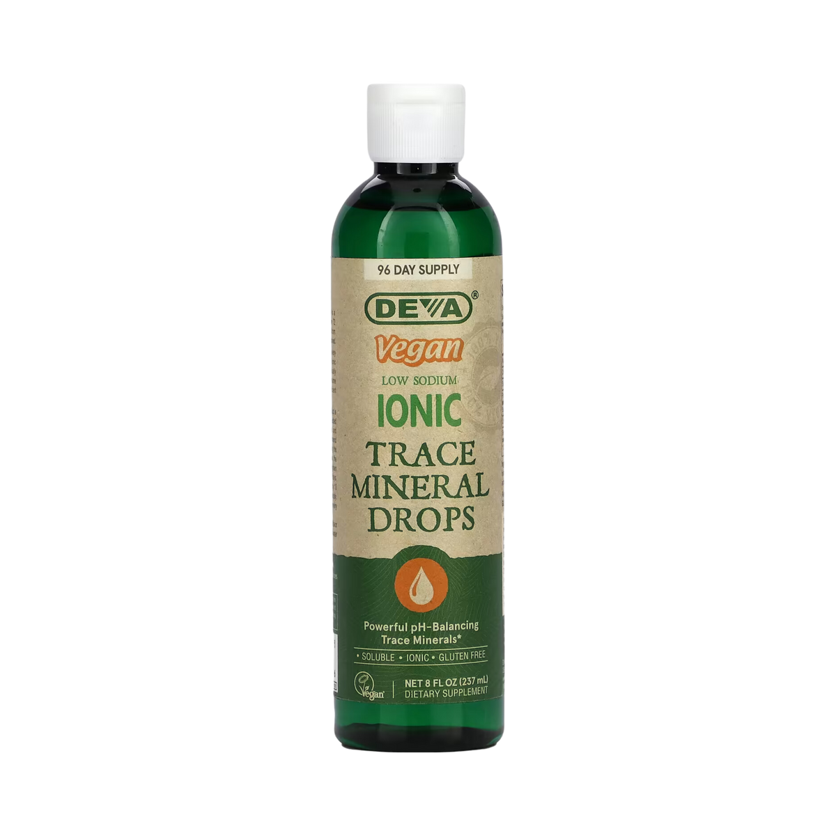 Deva, Vegan Low Sodium Ionic Trace Mineral Drops, 8 Fl Oz