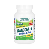 Deva, Vegan Omega-3 DHA-EPA, 500 Mg, 60 Vegan Softgels