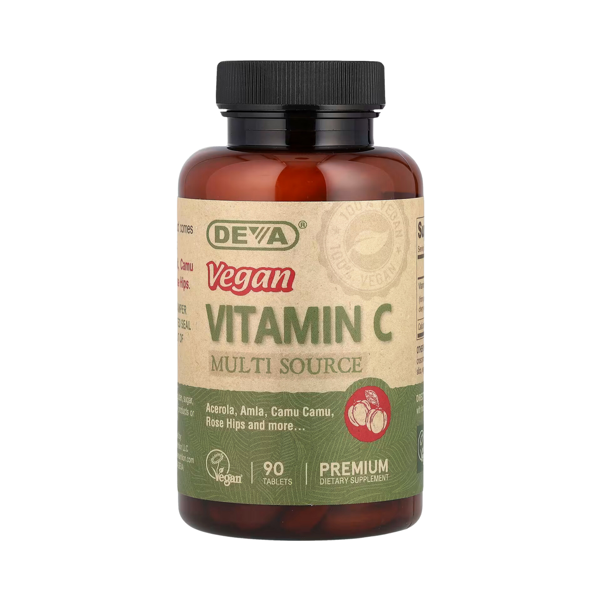 Deva, Vegan Vitamin C, Multi Source, 90 Tablets