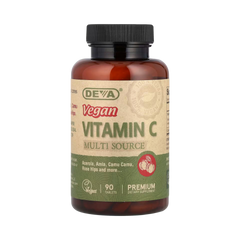 Deva, Vegan Vitamin C, Multi Source, 90 Tablets