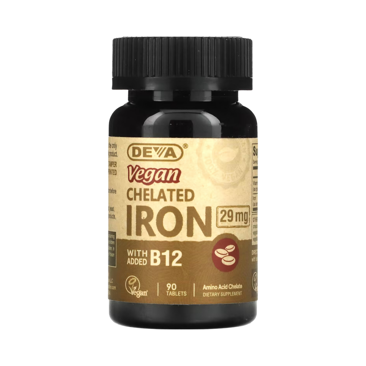 Deva, Vegan, Chelated Iron, 29 Mg, 90 Tablets