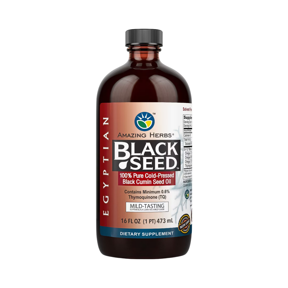 Amazing Herbs, Egyptian Black Seed Oil, 16 Oz