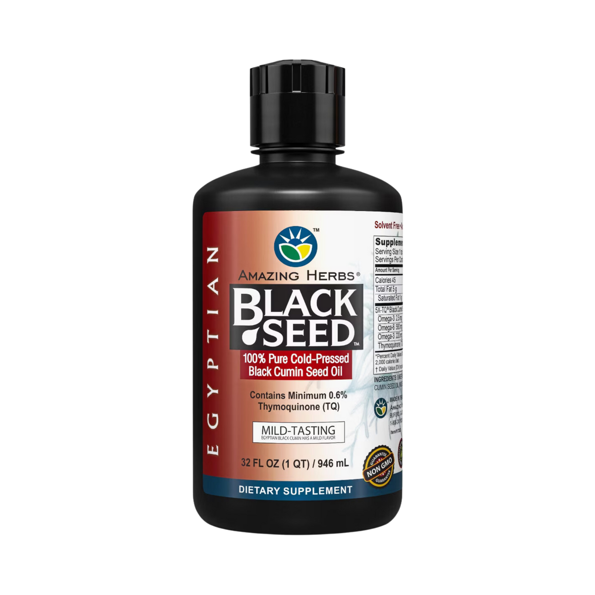 Amazing Herbs, Egyptian Black Seed Oil, 32 Oz