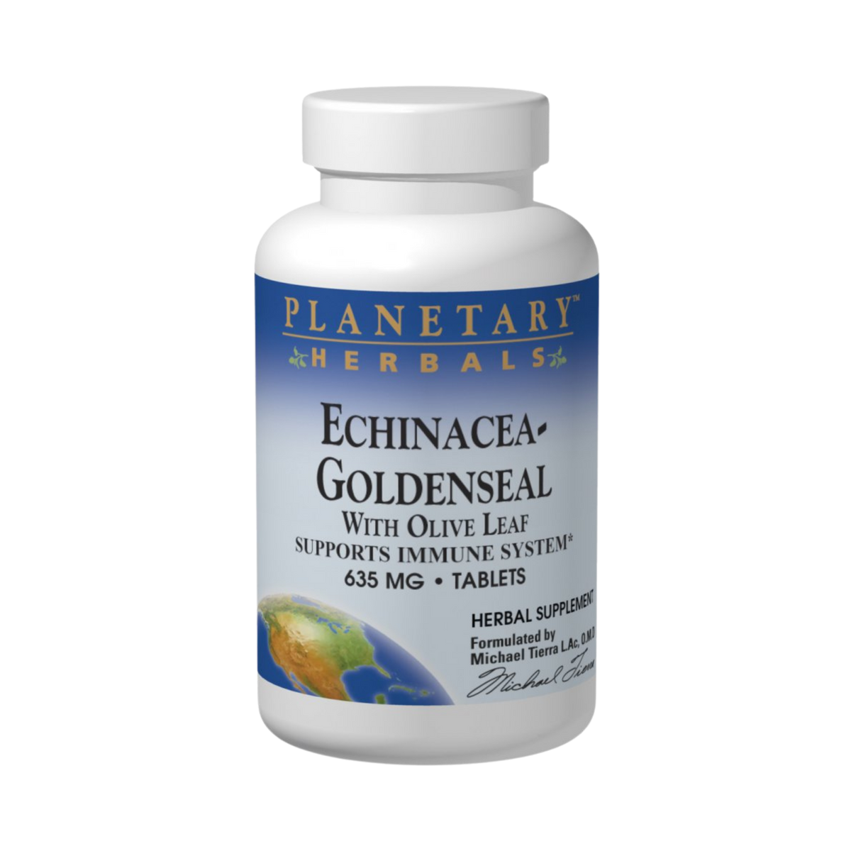 Planetary Herbals, Echinacea-Goldenseal with Olive Leaf, 30 Tablets