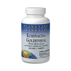 Planetary Herbals, Echinacea-Goldenseal with Olive Leaf, 60 Tablets