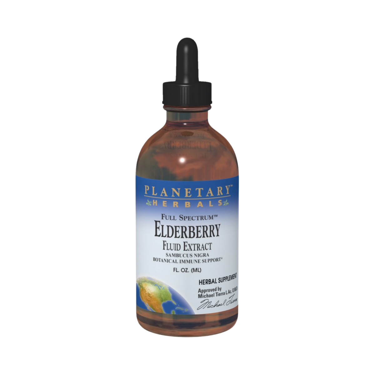 Planetary Herbals, Elderberry Fluid Extract, Full Spectrum, 8 Fl Oz