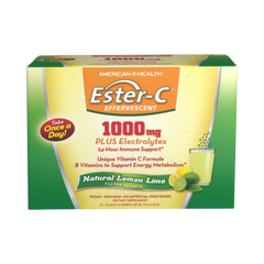 American Health, Ester-C® 1000 mg Effervescent, Lemon Lime, 21 Packets