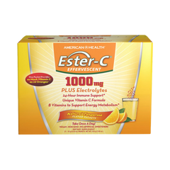 American Health, Ester-C, 1000 Mg Effervescent, Tangerine, 21 Packets