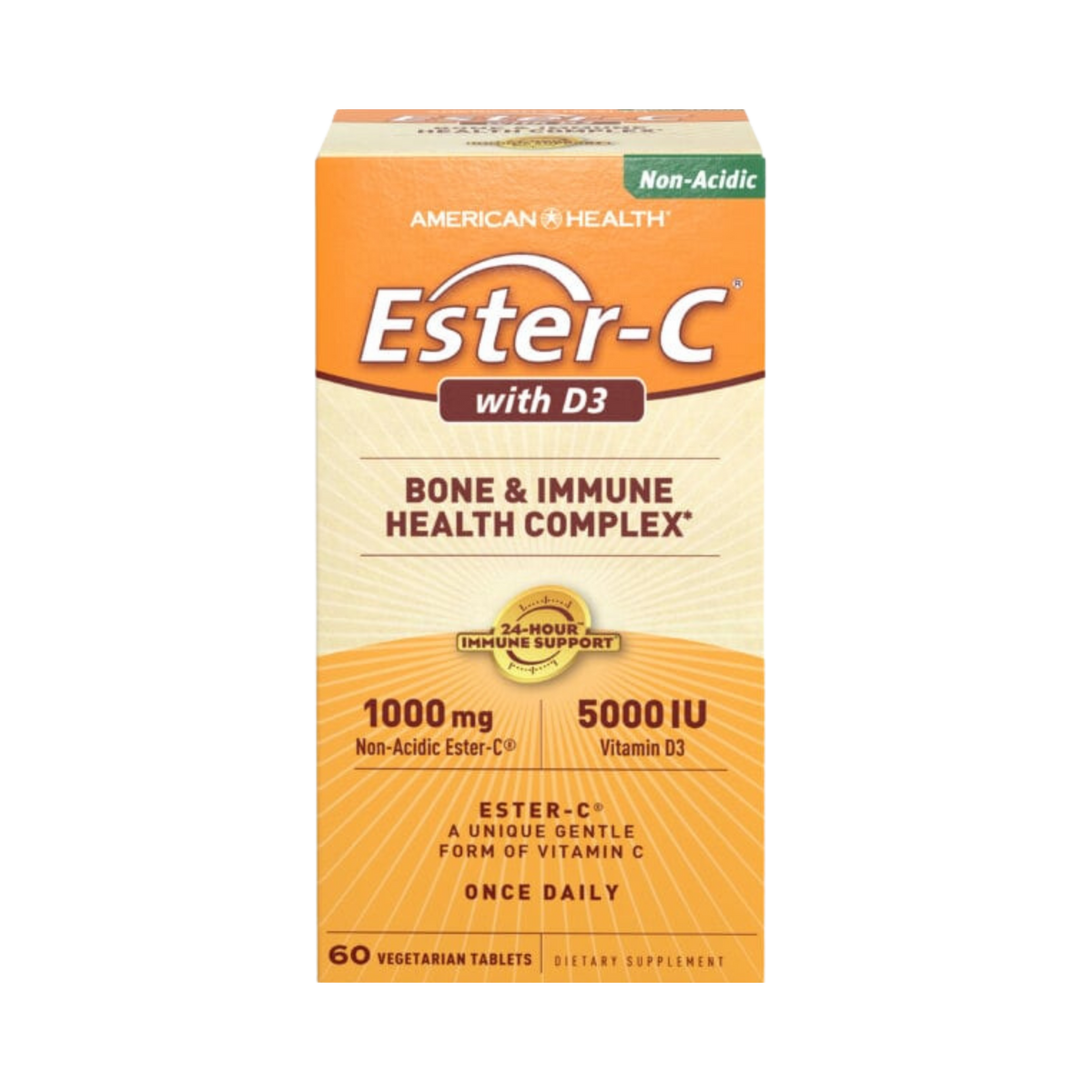 American Health, Ester-C® 1000 mg with D3, 60 Tablets