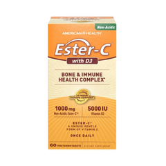 American Health, Ester-C® 1000 mg with D3, 60 Tablets