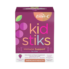 American Health, Ester-C® Kidstiks Multivitamin & Mineral, Groovy Grape, 30 packets