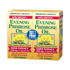 American Health, Evening Primrose Oil, 1300 mg, 120x2 Softgels