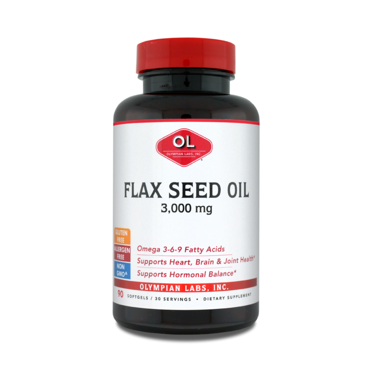 Olympian Labs, Flax Seed Oil, 3000 Mg, 90 Softgels