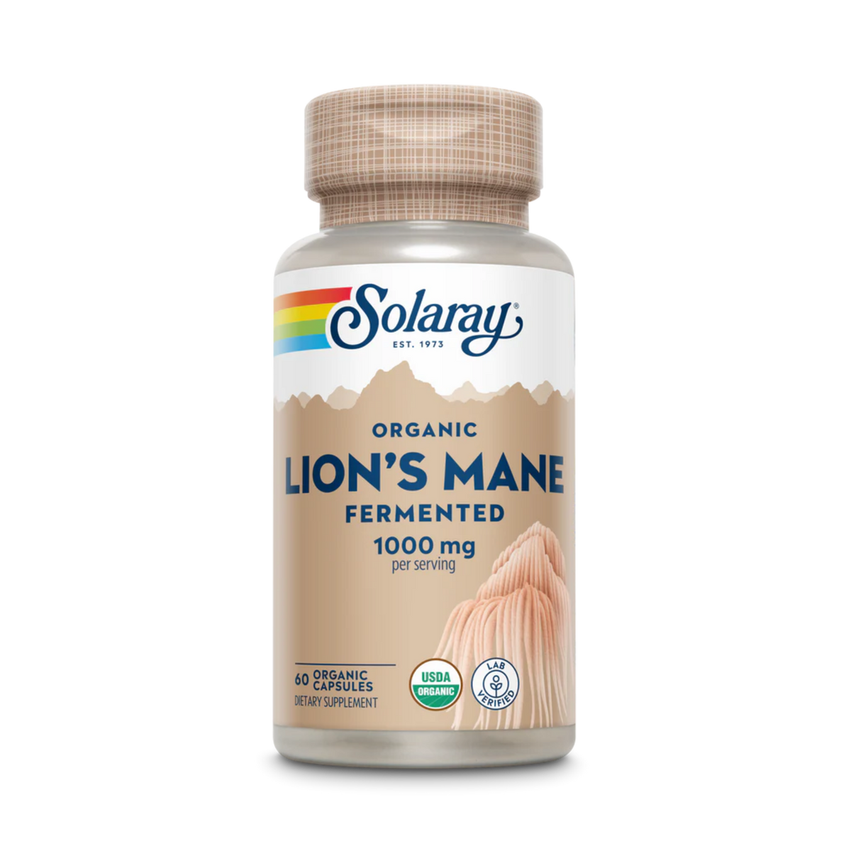 Solaray, Fermented Lion's Mane, 1000 Mg, 60 Capsules