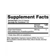 Olympian Labs, Grape Seed Extract, 200 Mg, 100 Capsules